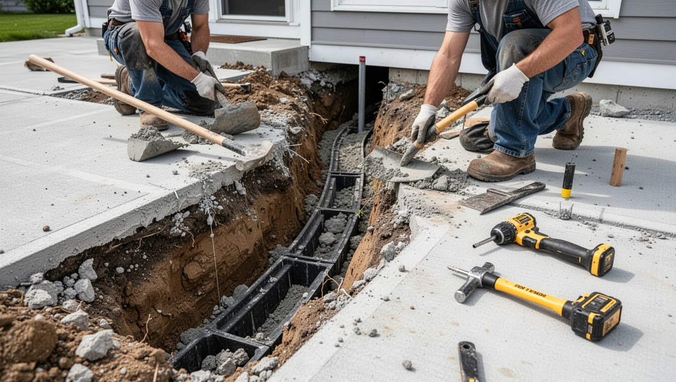 French Drain Installation
